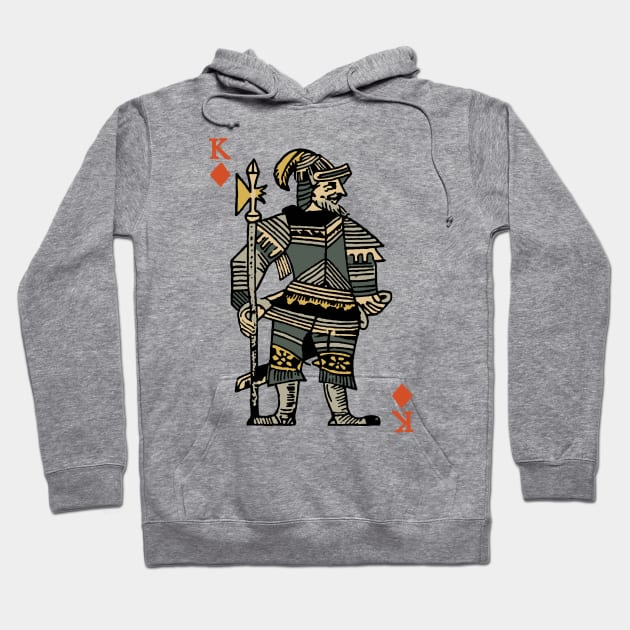 Original Standard Character of Playing Card King of Diamonds Hoodie by KewaleeTee